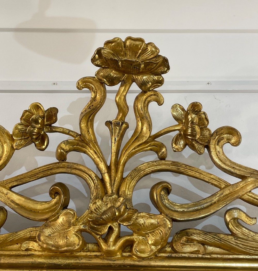Stunning Art Nouveau Gilded Mirror View V