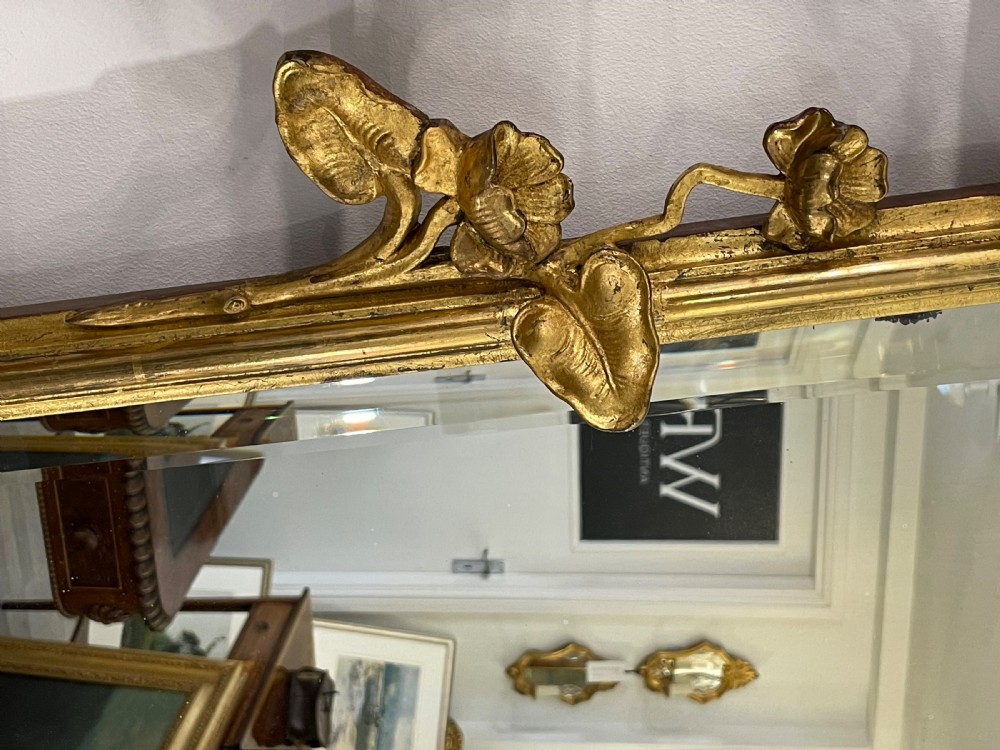 Stunning Art Nouveau Gilded Mirror View VII