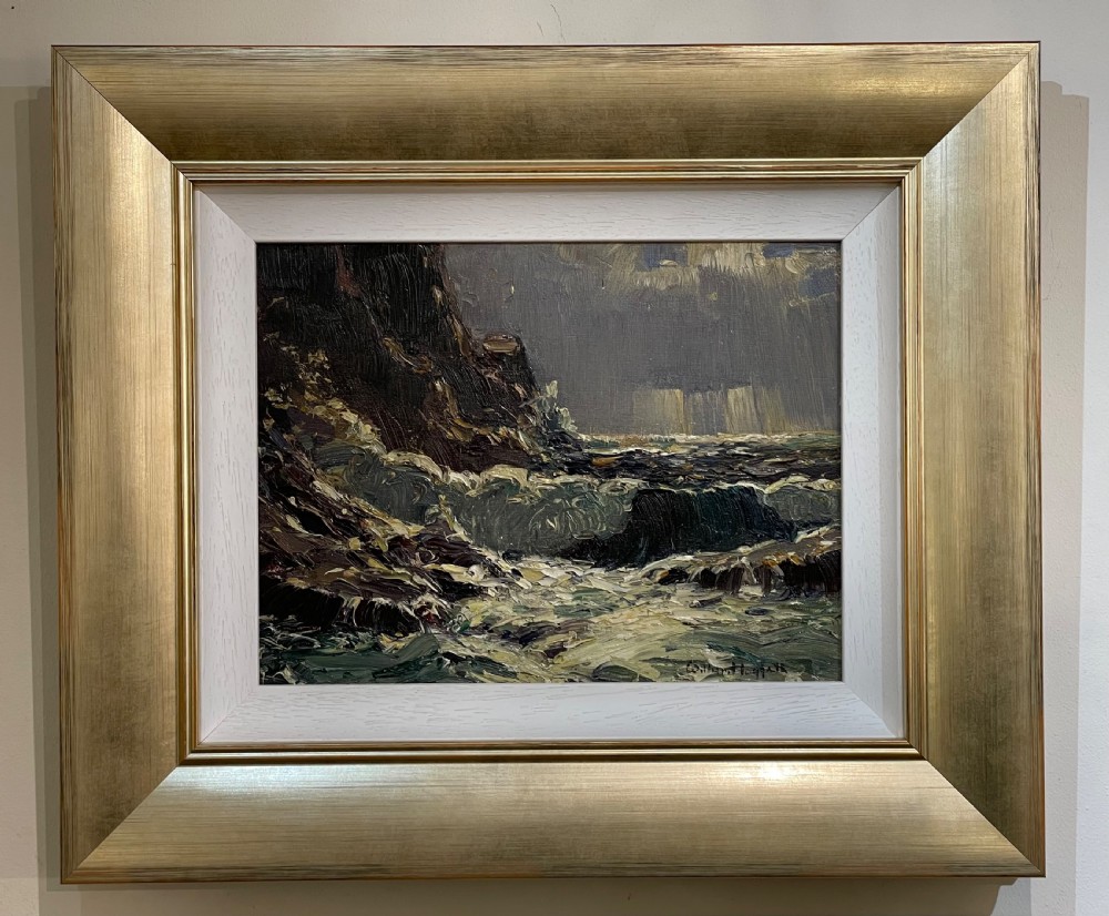 William Hoggatt Oil Painting, The Seventh Wave, Isle of Man 