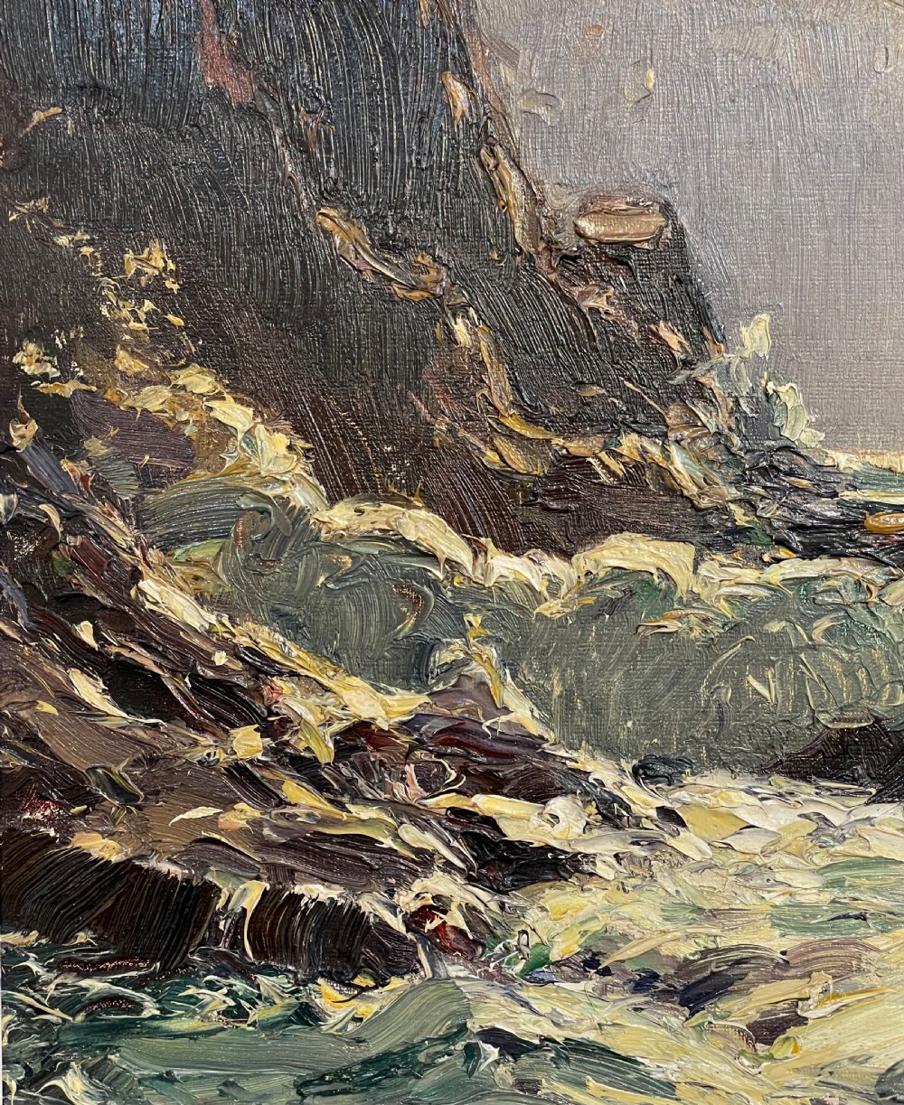 William Hoggatt Oil Painting, The Seventh Wave, Isle of Man  View II