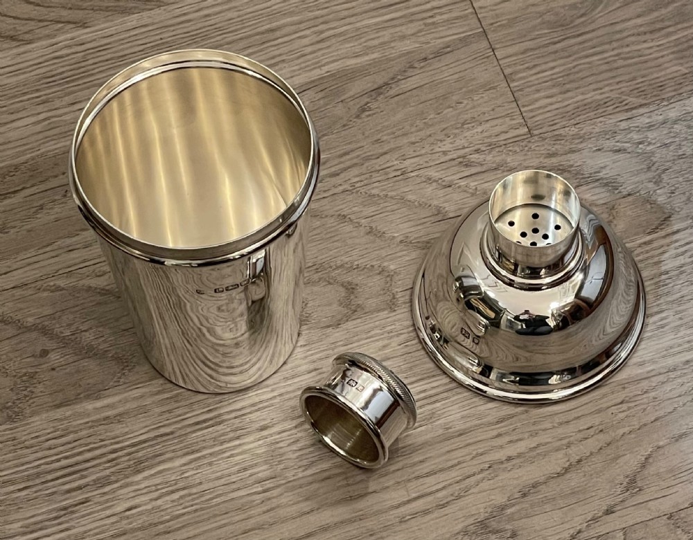 George VI Solid Silver Cocktail Shaker View V