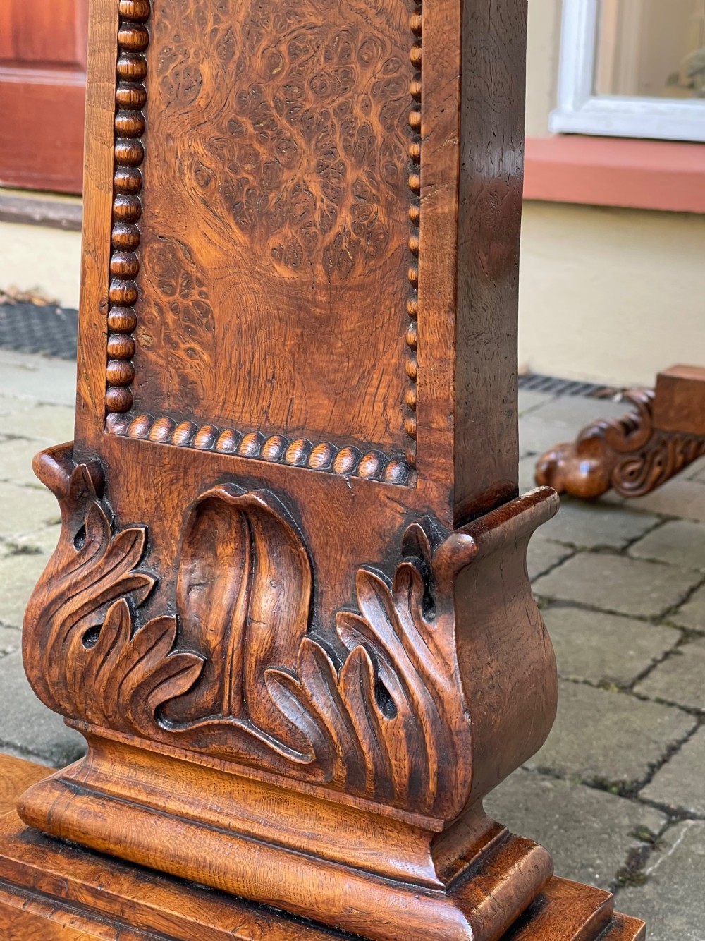 Superb George IV Burr Elm Library Table Attributed to William Trotter View XIII