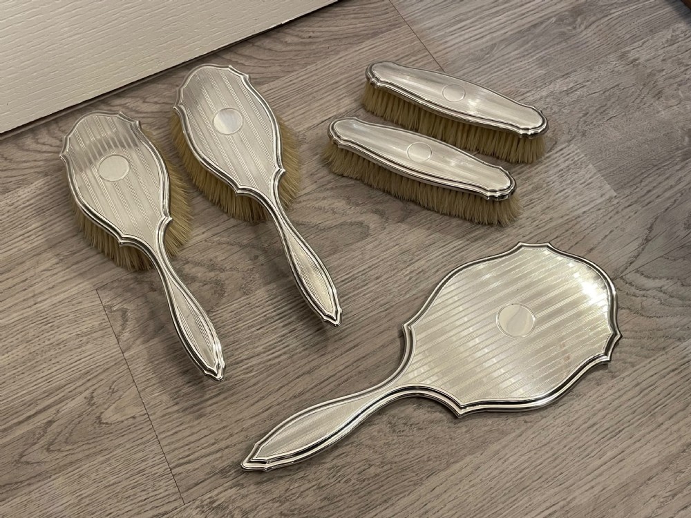 Art Deco Silver Dressing Table Set  View II