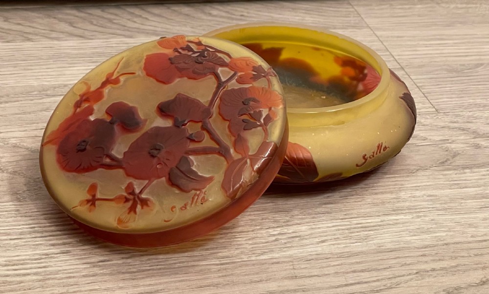 Emile Galle Cameo Glass Box View II
