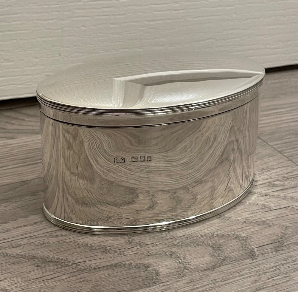 George V Solid Silver Biscuit Box View III