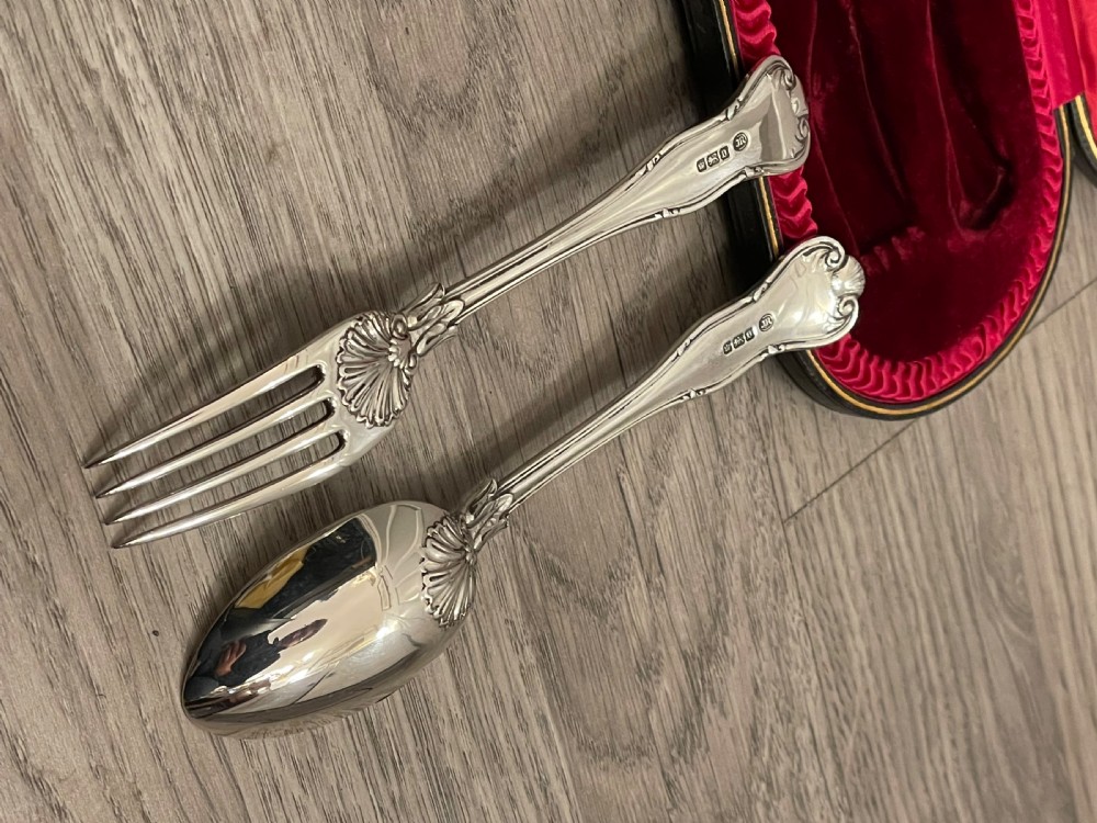 Edwardian Solid Silver Christening Set View V