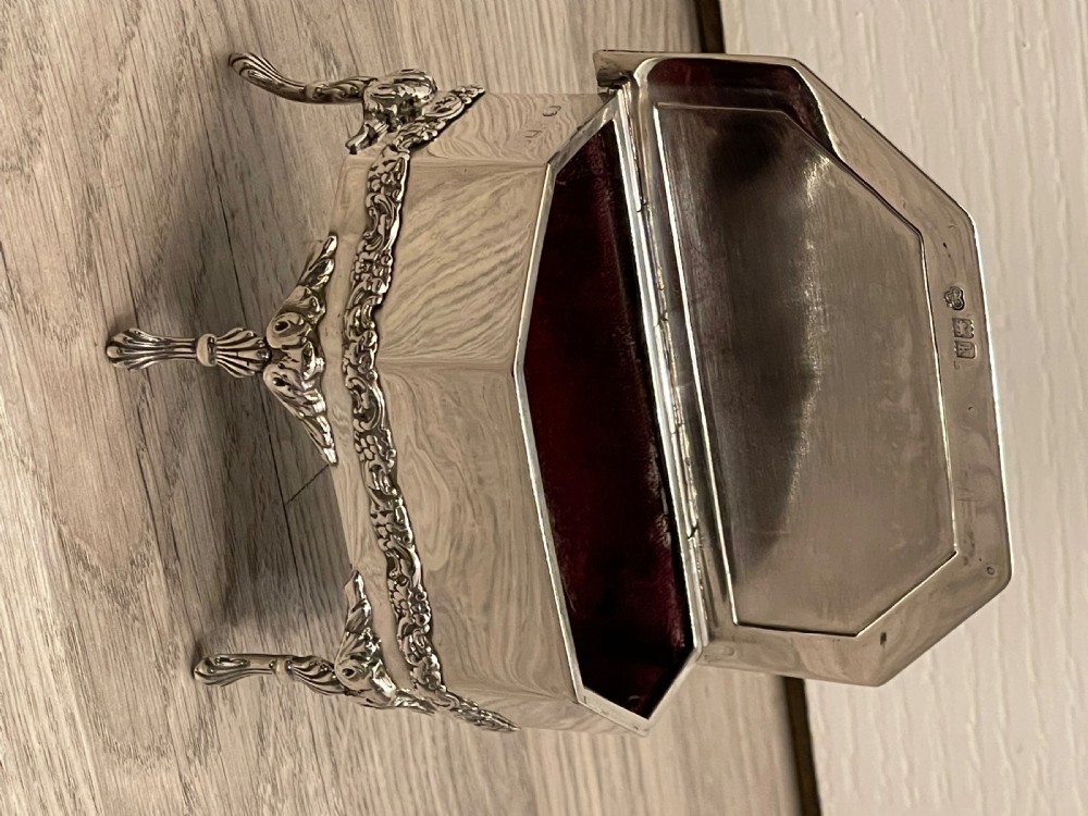 A good Edwardian Solid Silver Jewellery Box View VI