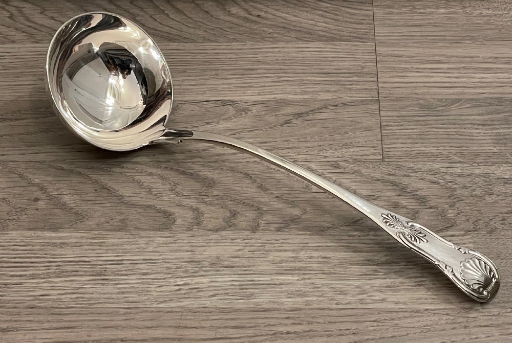 Large Victorian Scottish Silver Ladle