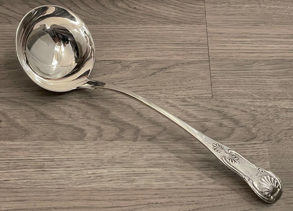 Large Victorian Scottish Silver Ladle View II