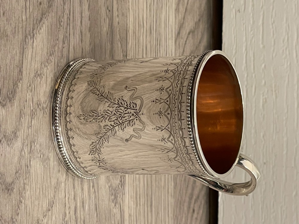 Victorian Silver Christening mug, 1867 View III