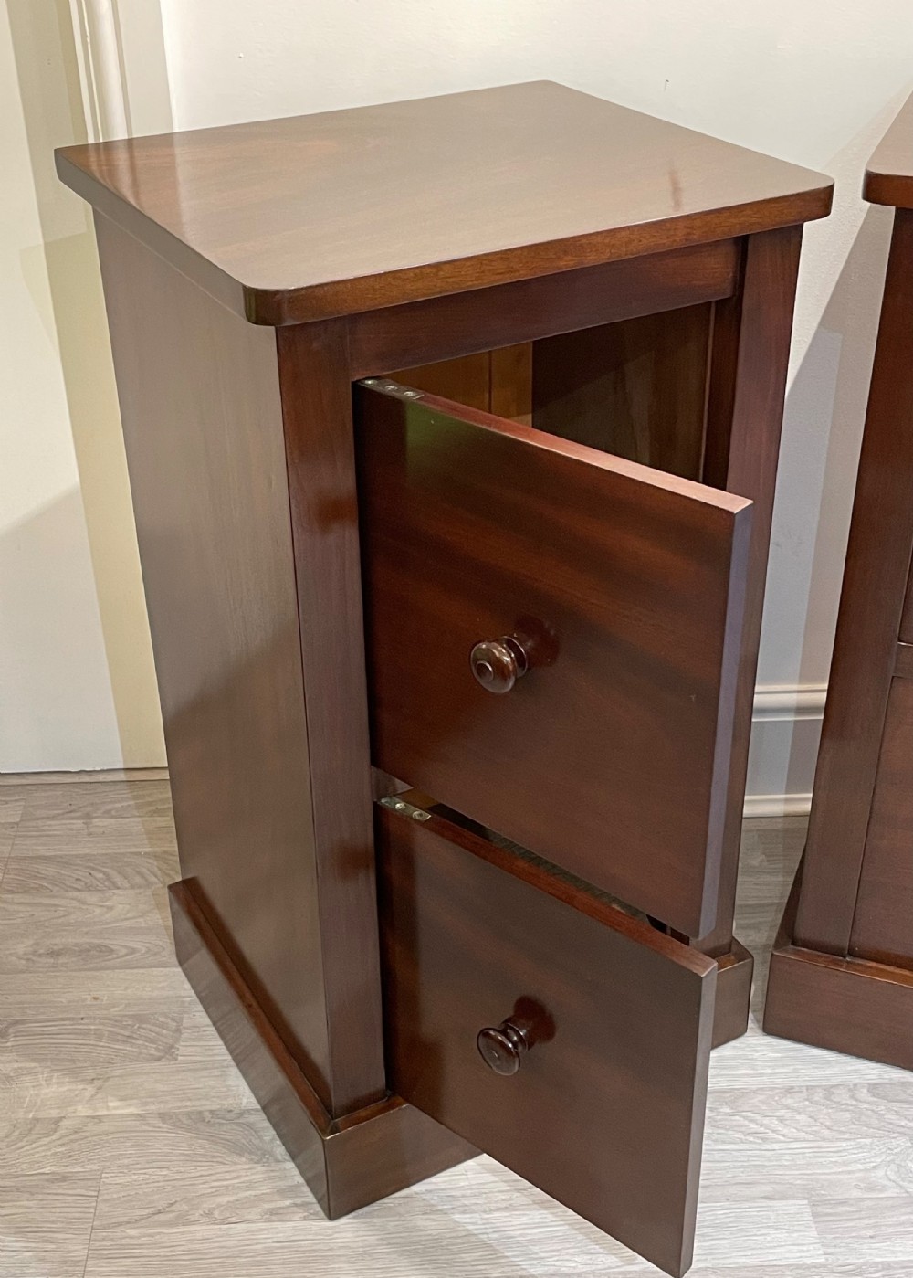 Pair of Regency Mahogany Bedside Cabinets by Holland and Sons View II