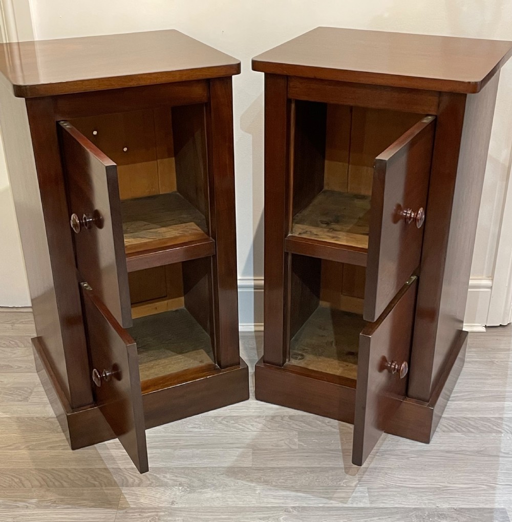 Pair of Regency Mahogany Bedside Cabinets by Holland and Sons View III