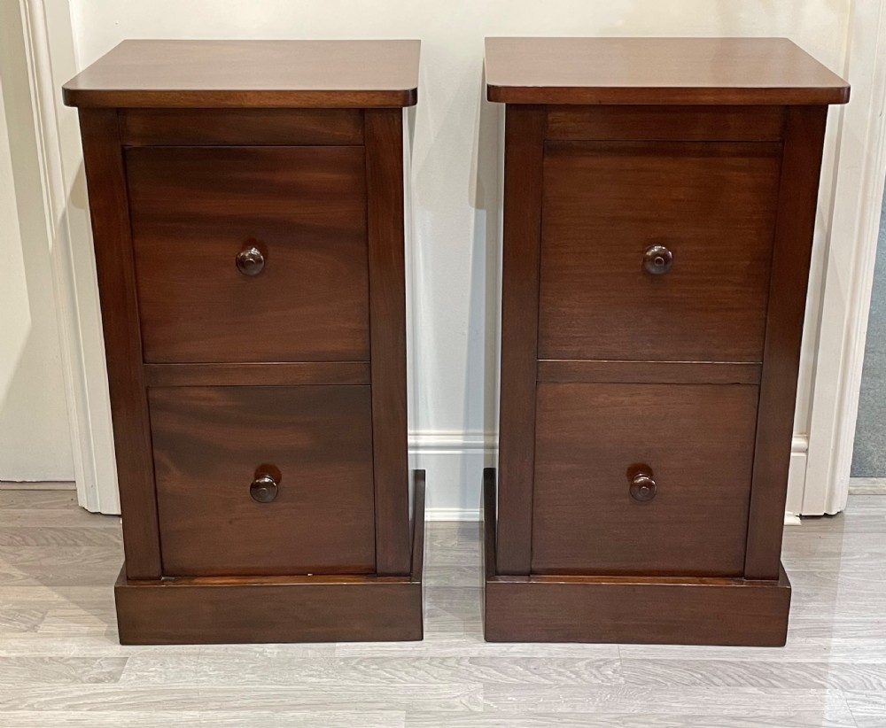 Pair of Regency Mahogany Bedside Cabinets by Holland and Sons View V