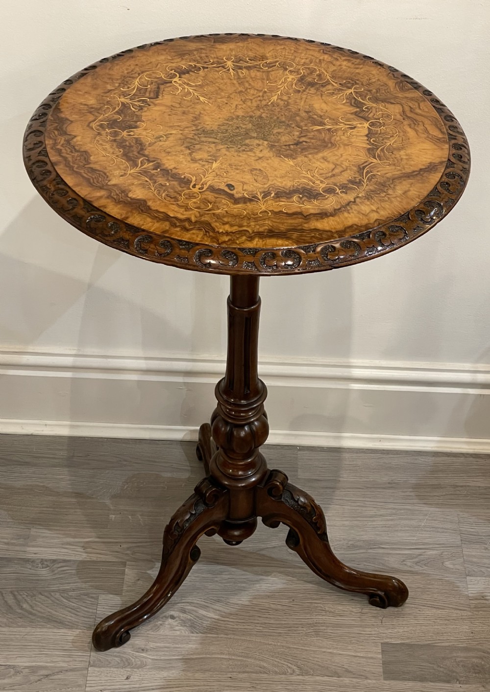 Victorian Burr Walnut Wine Table