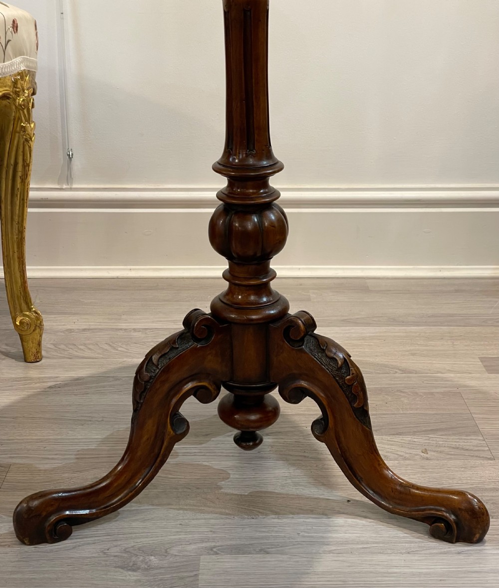 Victorian Burr Walnut Wine Table View VI