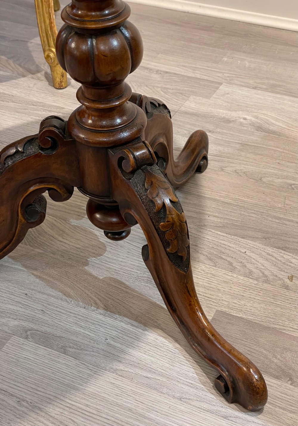 Victorian Burr Walnut Wine Table View VII