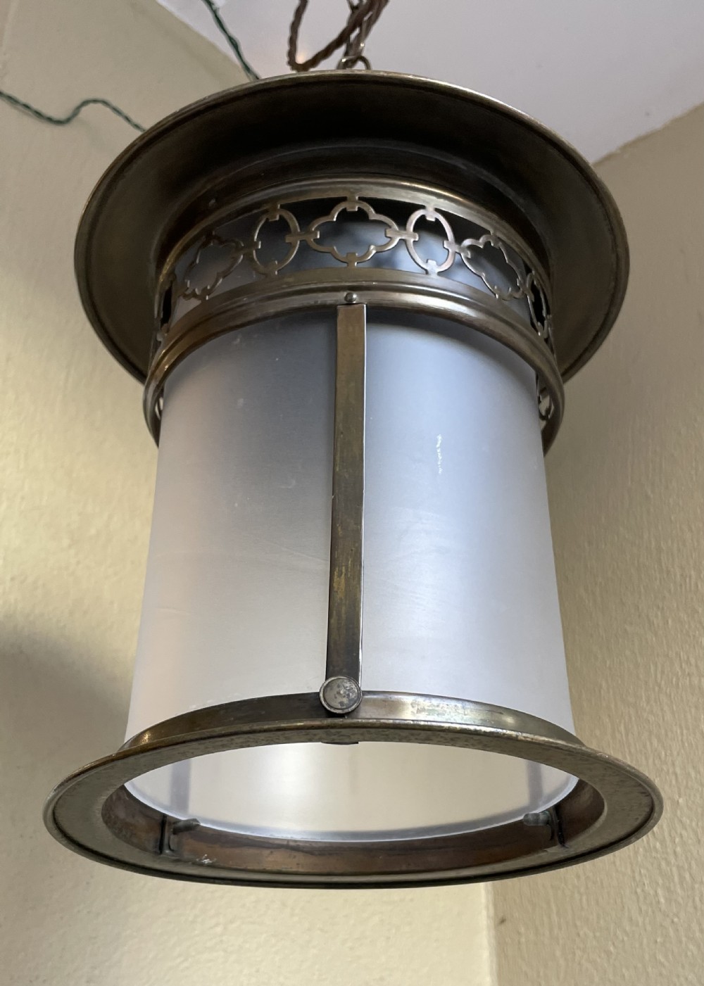 Arts & Crafts Patinated Brass Lantern  View III