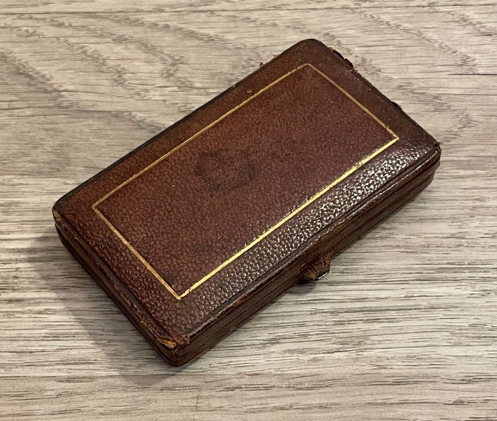 Victorian Silver Card Case in Original Fitted Case, 1876 View VIII