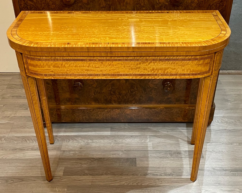 Edwardian Satinwood Card Table