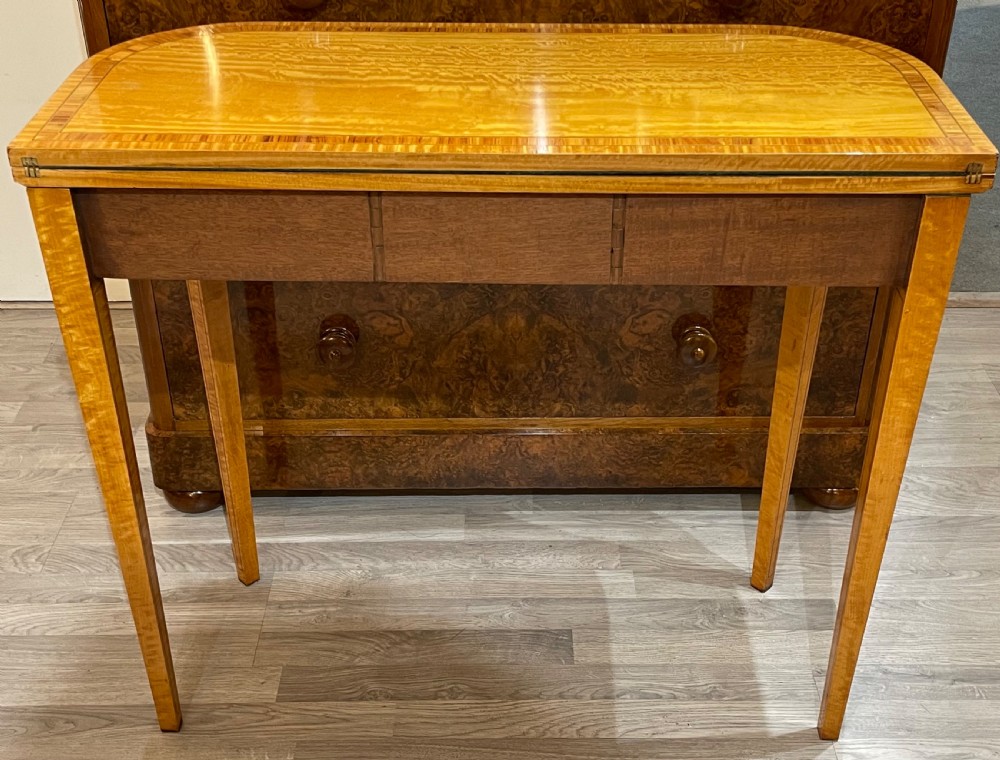 Edwardian Satinwood Card Table View V