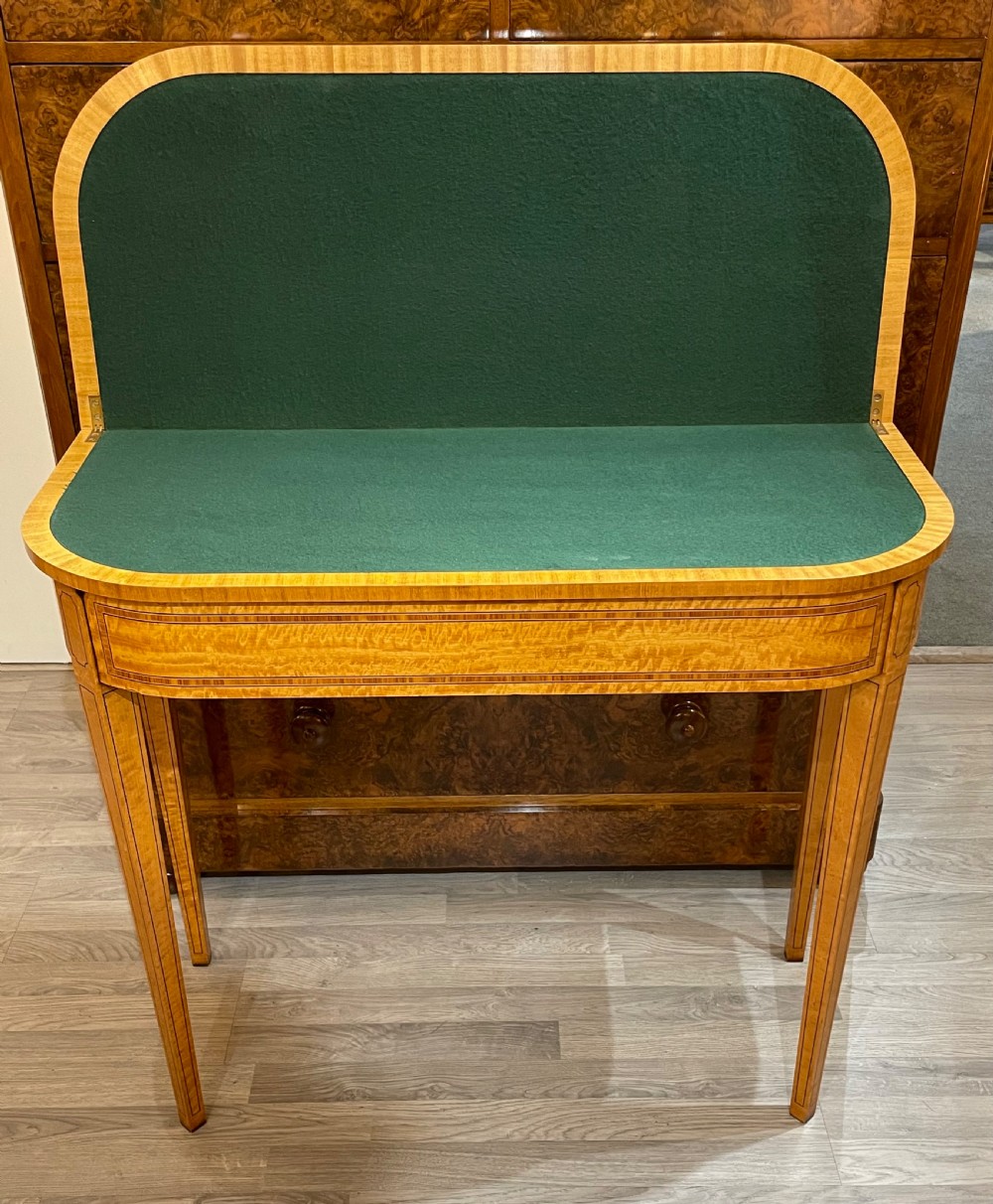 Edwardian Satinwood Card Table View VI