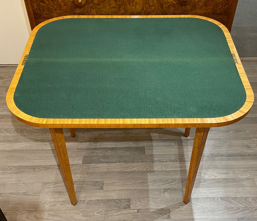 Edwardian Satinwood Card Table View VIII