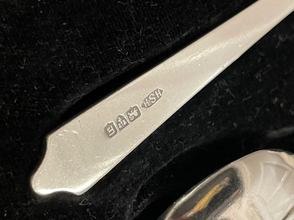 Good Set of Six Silver Large Tea Spoons View V