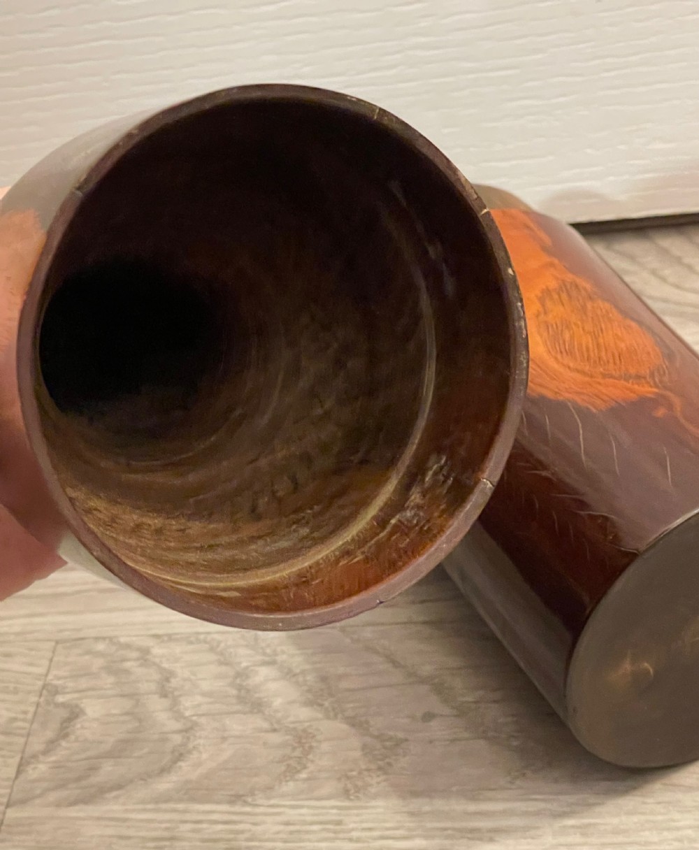 Large 19th Century Lignum Vitae Bottle Holder View VI