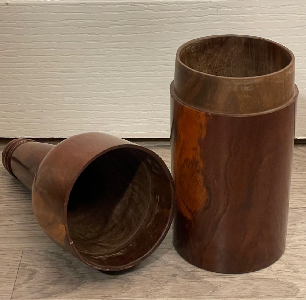 Large 19th Century Lignum Vitae Bottle Holder View VII