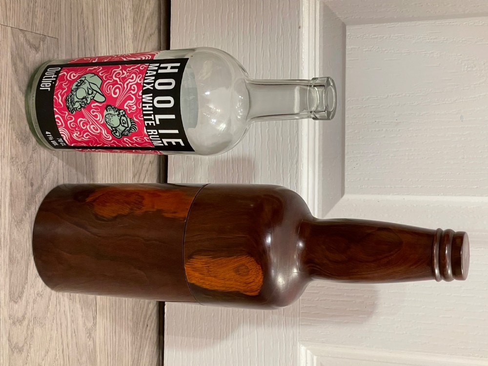 Large 19th Century Lignum Vitae Bottle Holder View IX