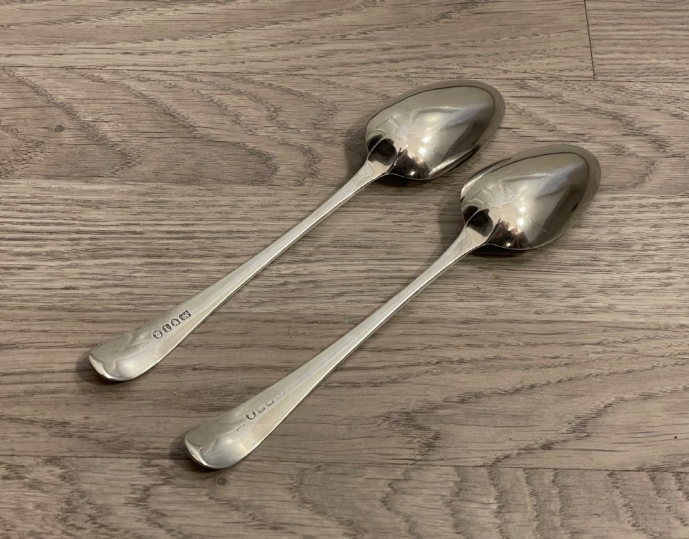 Pair George III Silver Table Spoons by Hester Bateman View IV