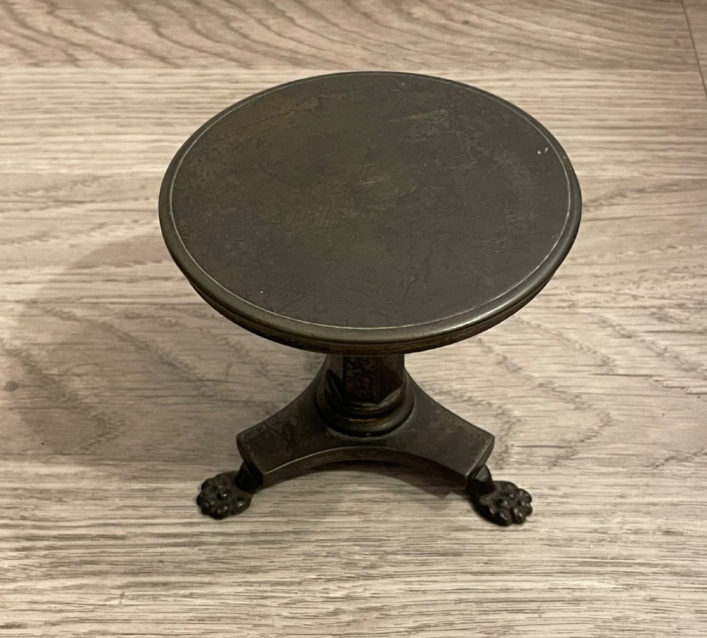  19th Century Miniature Bronze Tilt Top Table View II