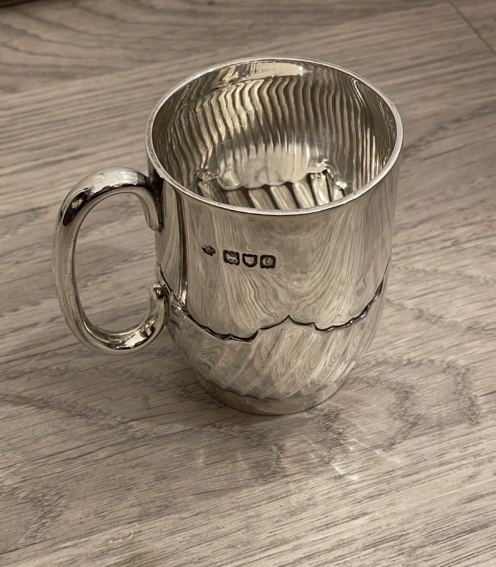 Victorian Solid Silver Christening Mug, 1898 View II