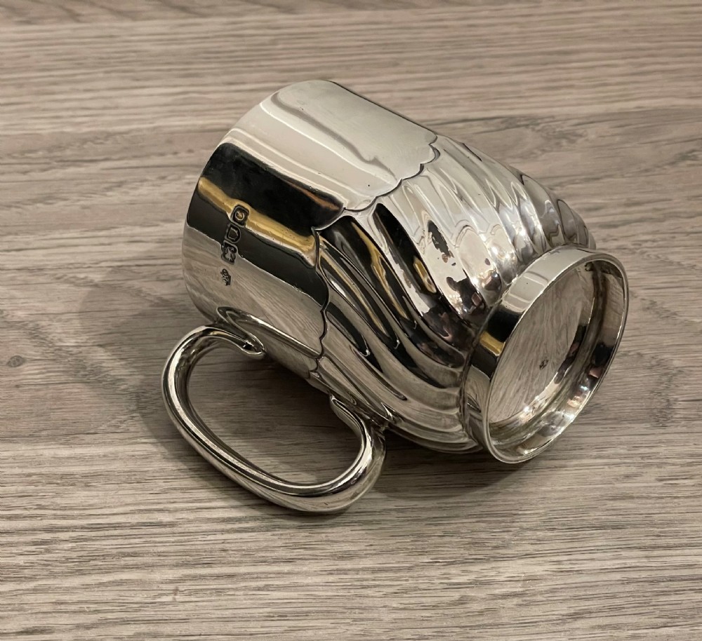Victorian Solid Silver Christening Mug, 1898 View V