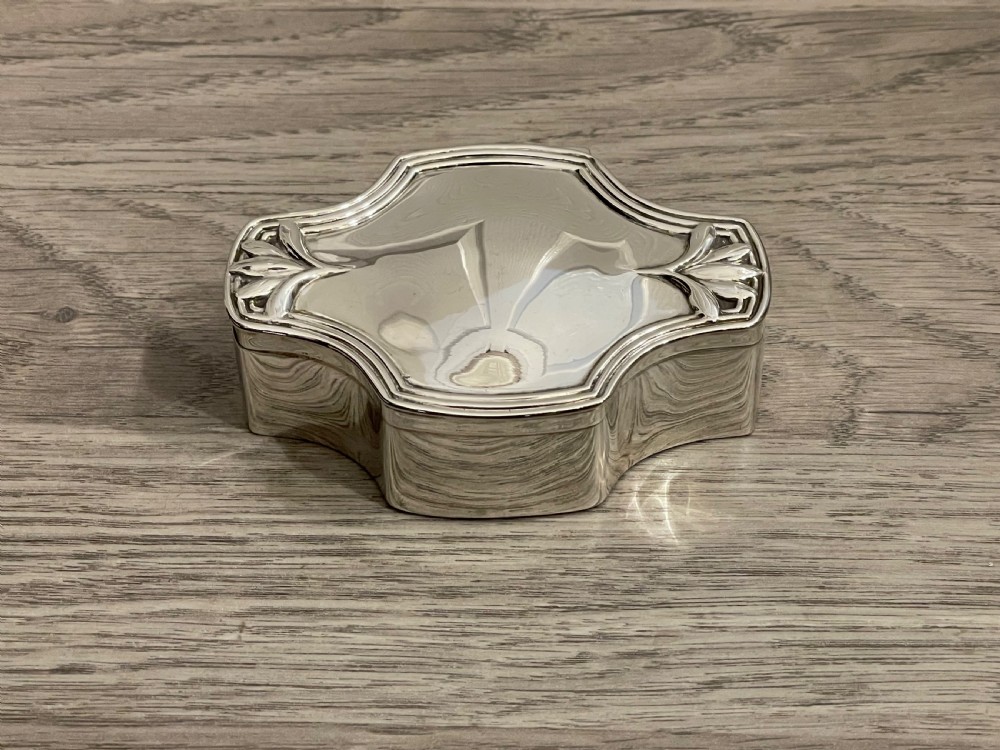 Art Nouveau Solid Silver Jewellery Box by A J Zimmerman