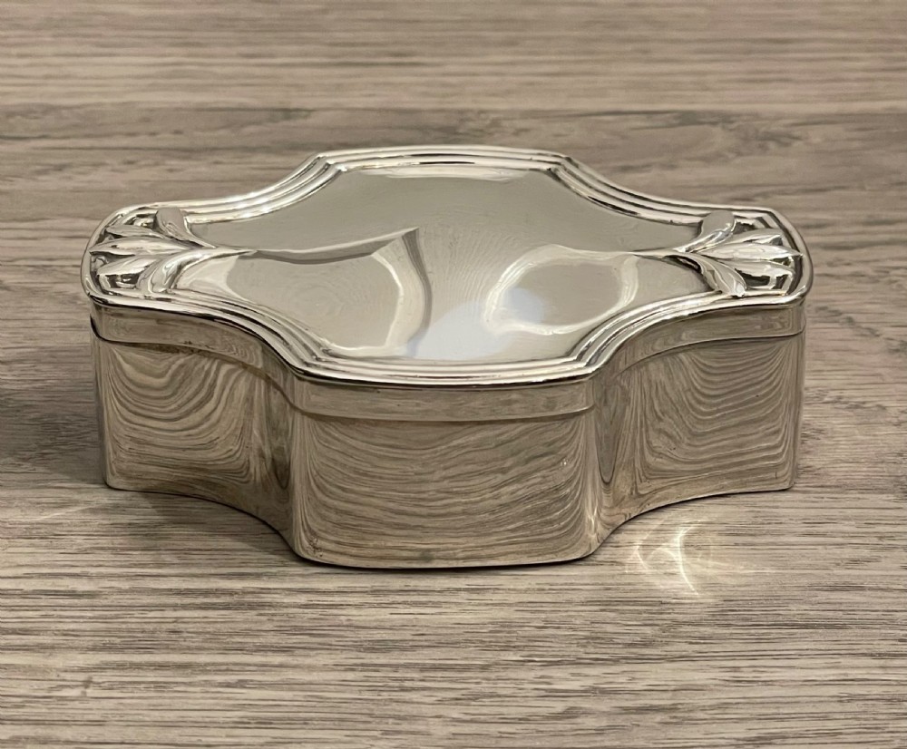 Art Nouveau Solid Silver Jewellery Box by A J Zimmerman View V