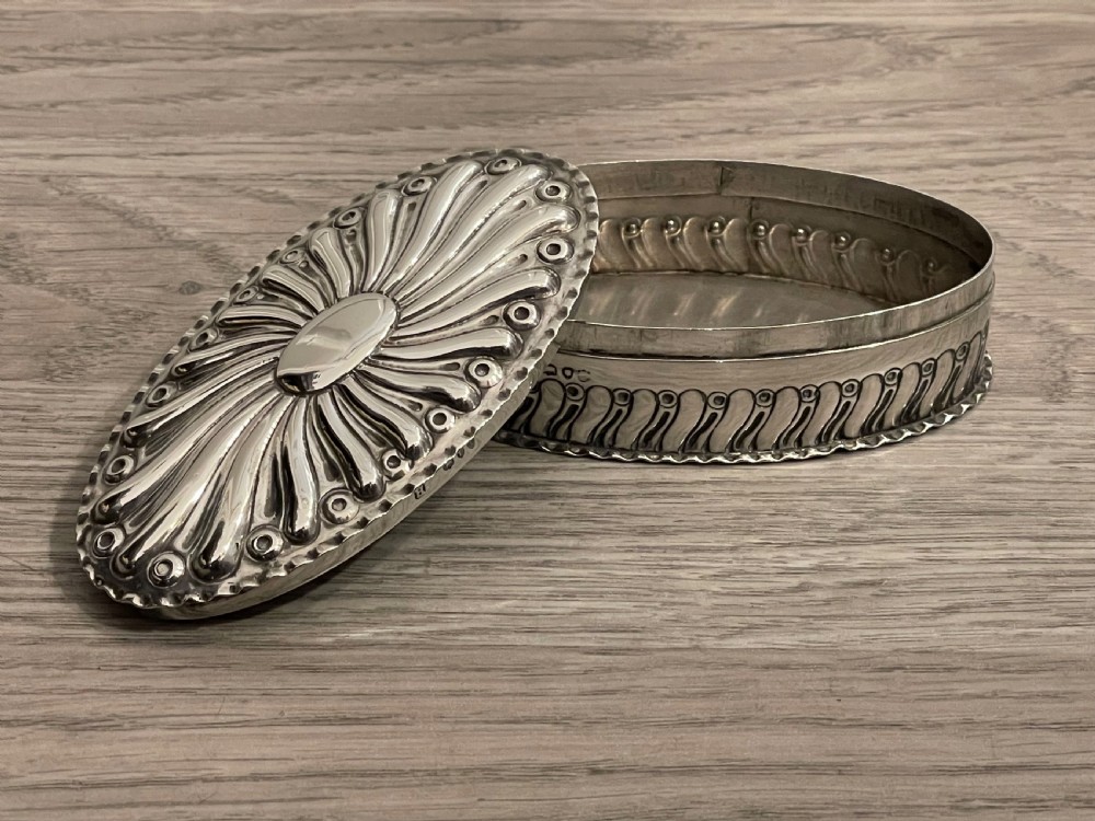 Victorian Silver Jewellery Trinket Box, 1890 View IV