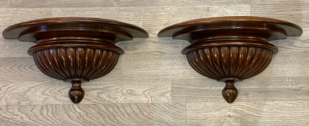 Pair Regency Mahogany Wall Brackets View II