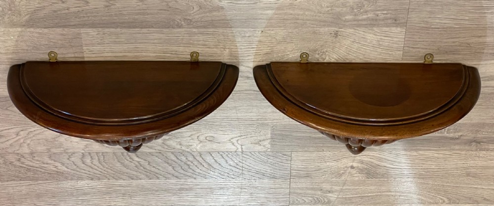 Pair Regency Mahogany Wall Brackets View IV