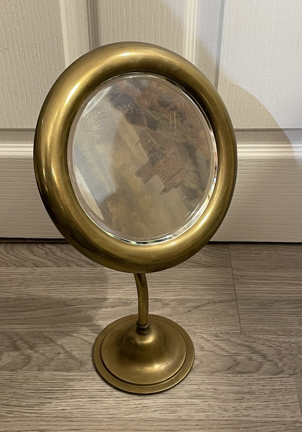 Brass Shaving Table Mirror by Albany, c1940 View III