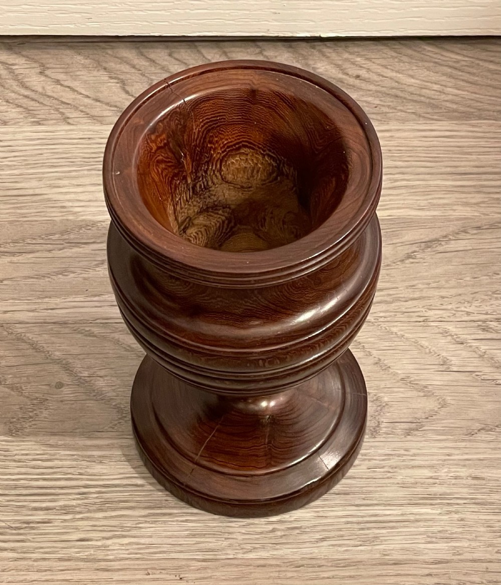 Large 19th Century Laburnum Wood Spill Vase View IV