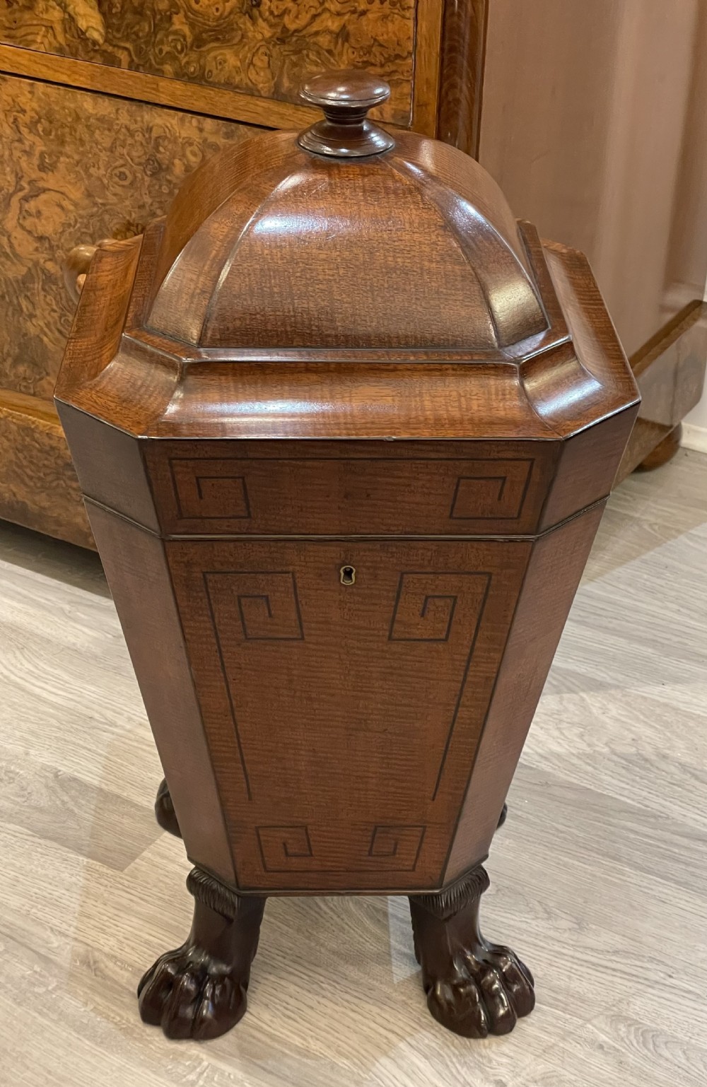 Regency Mahogany Knife Cutlery Urn
