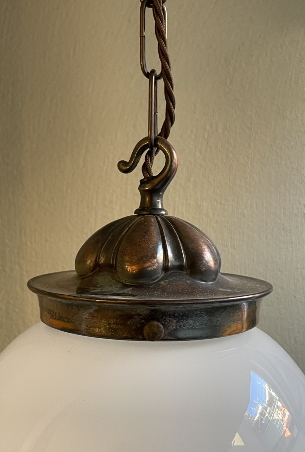Opaline Pendant Light With Copper Gallery View IV
