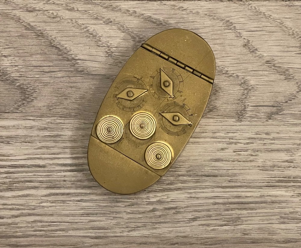 Rare Georgian Brass Combination Snuff Box View II
