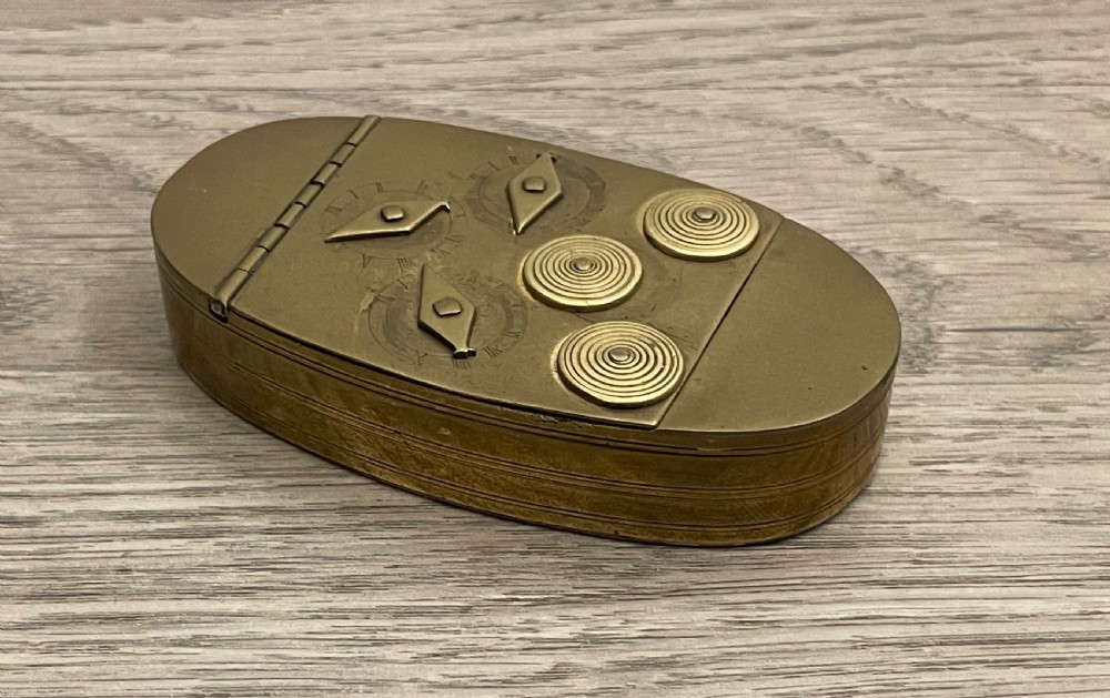 Rare Georgian Brass Combination Snuff Box View III