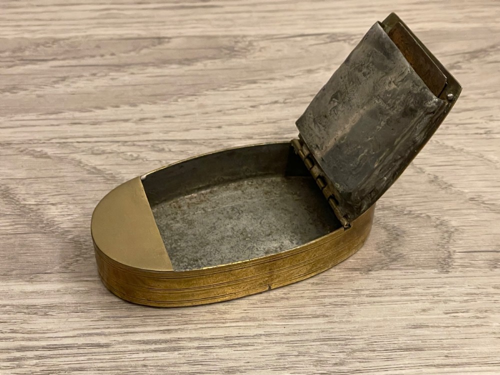 Rare Georgian Brass Combination Snuff Box View IV