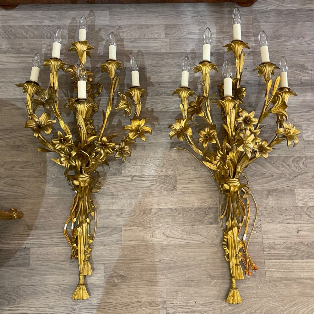 Large Pair of 19th Century French d’appliques wall lights by Henri Picard View II