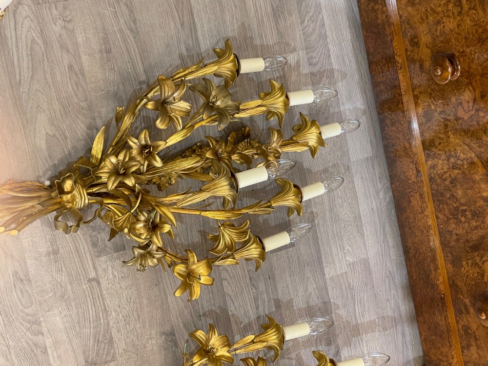 Large Pair of 19th Century French d’appliques wall lights by Henri Picard View III