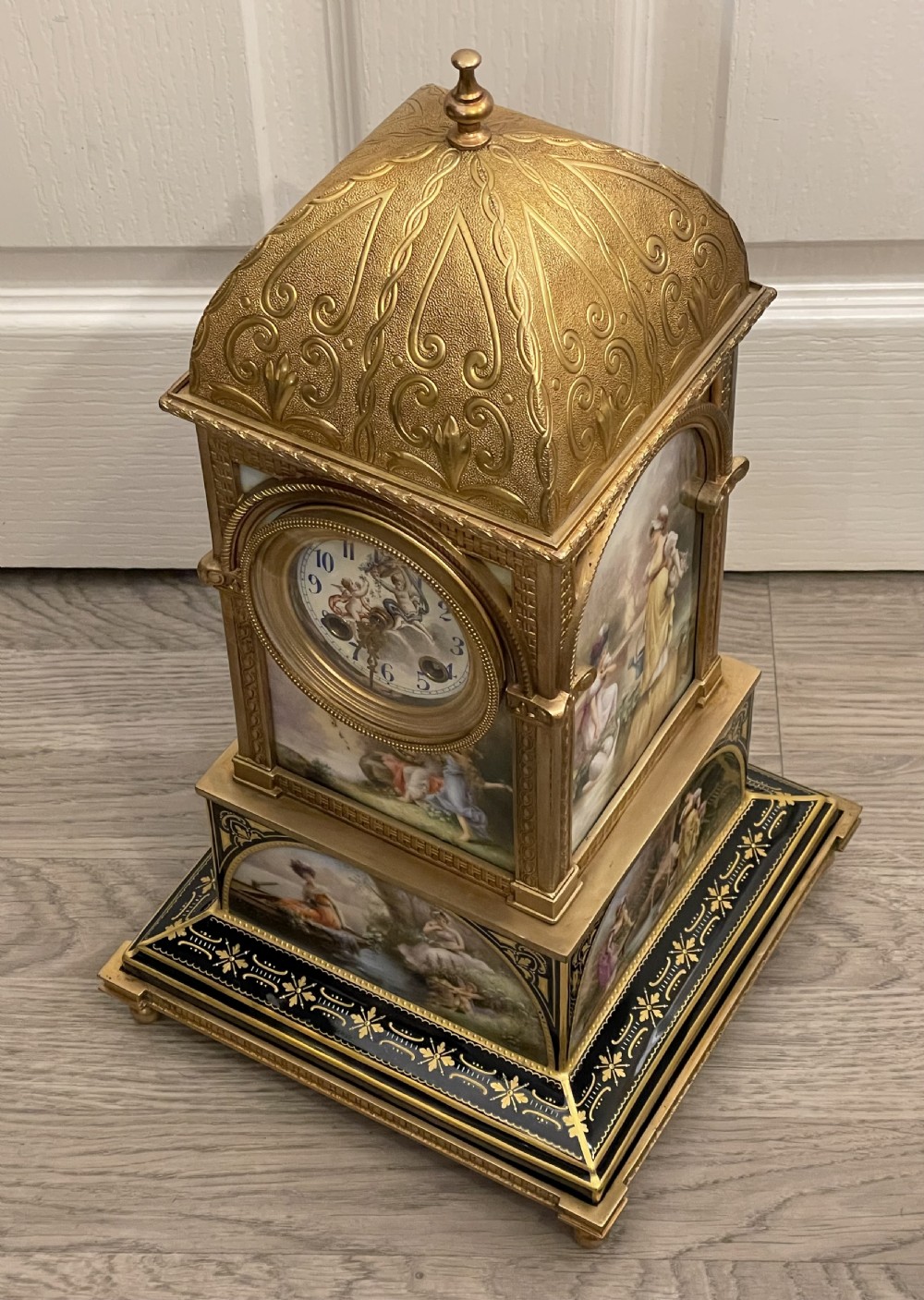 Beautiful Royal Vienna Porcelain Tower Clock View II