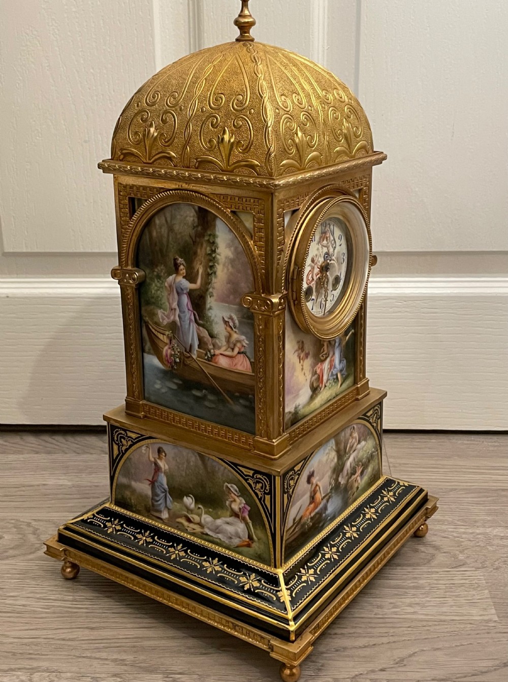 Beautiful Royal Vienna Porcelain Tower Clock View V